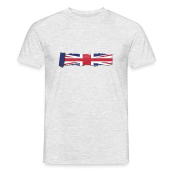 i love british - Men's T-Shirt - heather grey - Front - AI Model Male 178 dark (178cm)