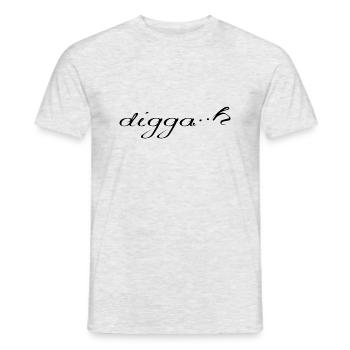 diggah - Männer T-Shirt - Grau meliert - Vorne - AI Model Male 178 dark (178cm)