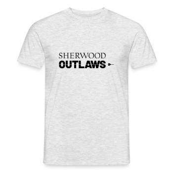 sherwood outlaws darts - Men's T-Shirt - heather grey - Front - AI Model Male 178 dark (178cm)