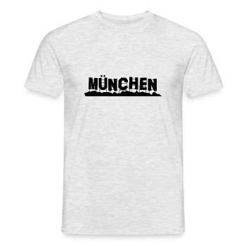 München - Männer T-Shirt - Grau meliert - Vorne - AI Model Male 178 dark (178cm)