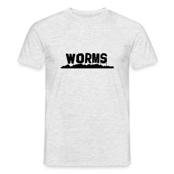 Worms - Männer T-Shirt - Grau meliert - Vorne - AI Model Male 178 dark (178cm)