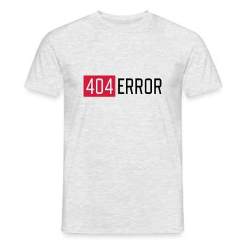 404 ERROR - Men's T-Shirt - heather grey - Front - AI Model Male 178 dark (178cm)