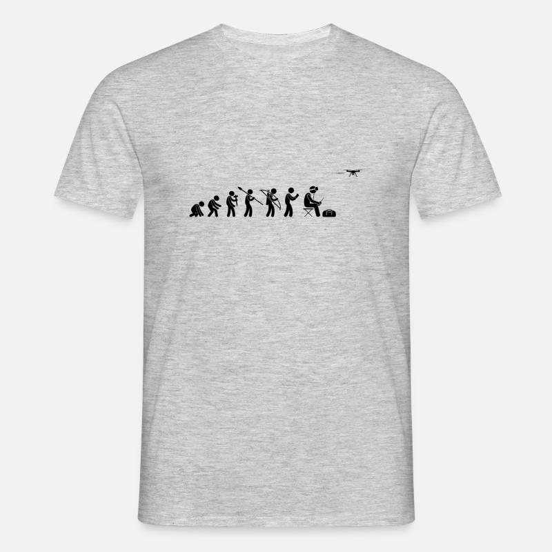 Évolution des drones - T-shirt Homme - gris chiné