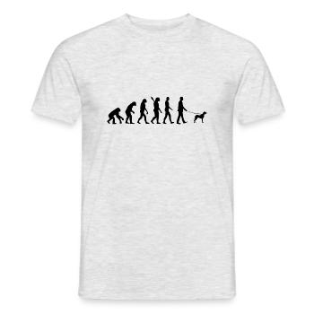 Dog Hund - Männer T-Shirt - Grau meliert - Vorne - AI Model Male 178 dark (178cm)