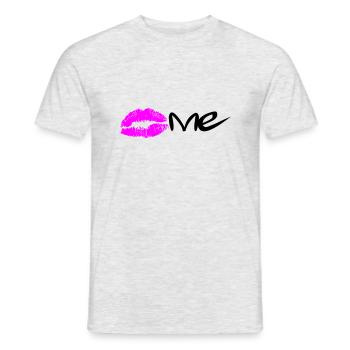 Kiss me - Männer T-Shirt - Grau meliert - Vorne - AI Model Male 178 dark (178cm)