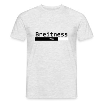 Breitness 70 - Männer T-Shirt - Grau meliert - Vorne - AI Model Male 178 dark (178cm)