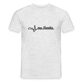 I love my family, parents brother sister - Men's T-Shirt - heather grey - Front - AI Model Male 178 dark (178cm)