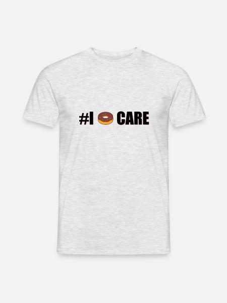 I Donut Care - Männer T-Shirt - Grau meliert