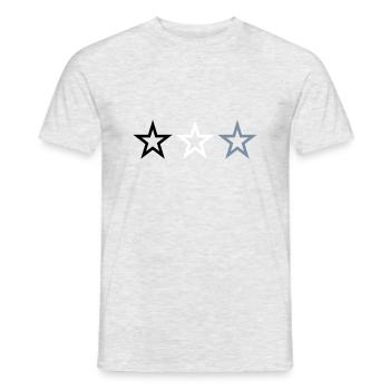 3 ÉTOILES - T-shirt homme - gris chiné - Devant - AI Model Male 178 dark (178cm)