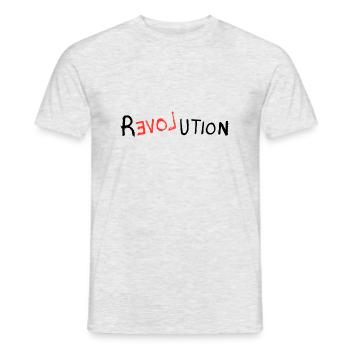 Revolution Love - Männer T-Shirt - Grau meliert - Vorne - AI Model Male 178 dark (178cm)