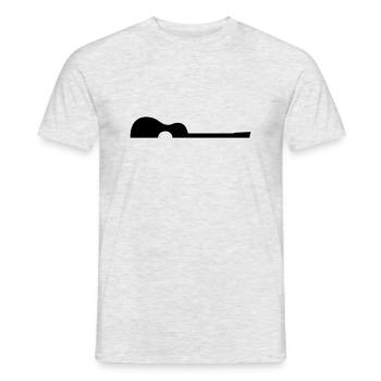 guitare - T-shirt homme - gris chiné - Devant - AI Model Male 178 dark (178cm)