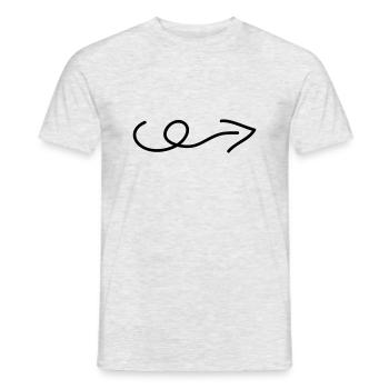 pfeil - Männer T-Shirt - Grau meliert - Vorne - AI Model Male 178 dark (178cm)