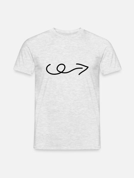 pfeil - Männer T-Shirt - Grau meliert