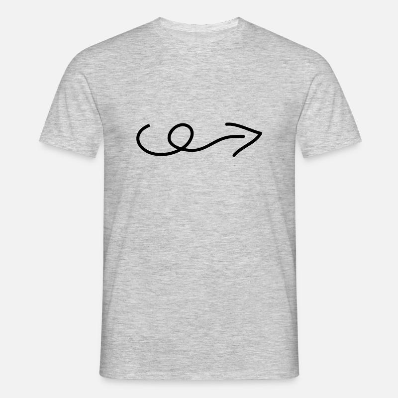 pfeil - Männer T-Shirt - Grau meliert