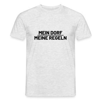 mein dorf meine regeln - Männer T-Shirt - Grau meliert - Vorne - AI Model Male 178 dark (178cm)