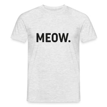 Miaou - T-shirt homme - gris chiné - Devant - AI Model Male 178 dark (178cm)