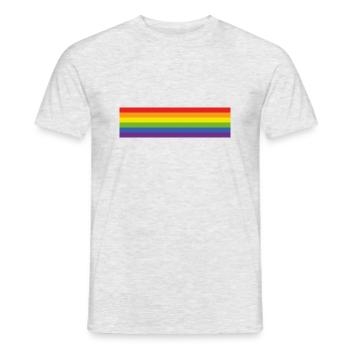 Arc-en-ciel de fierté - T-shirt homme - gris chiné - Devant - AI Model Male 178 dark (178cm)