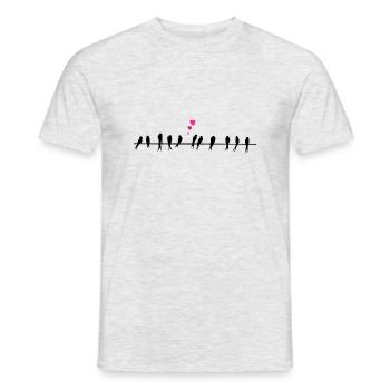 Oiseau - T-shirt homme - gris chiné - Devant - AI Model Male 178 dark (178cm)