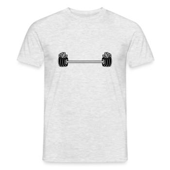 Bodybuilder Gewichtheben Pommes Frites - Männer T-Shirt - Grau meliert - Vorne - AI Model Male 178 dark (178cm)