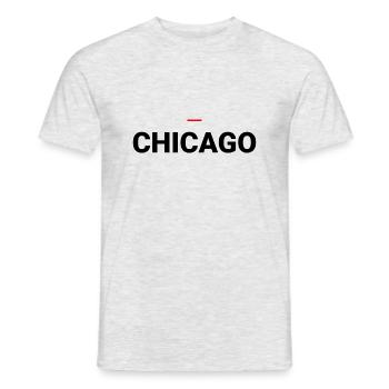 CHICAGO - Männer T-Shirt - Grau meliert - Vorne - AI Model Male 178 dark (178cm)
