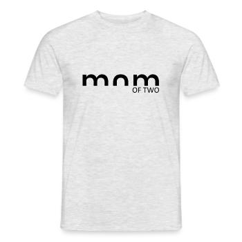Mom of two - Männer T-Shirt - Grau meliert - Vorne - AI Model Male 178 dark (178cm)