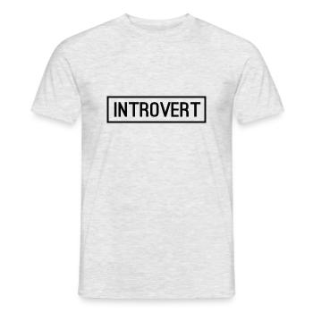Introvert Box black - Men's T-Shirt - heather grey - Front - AI Model Male 178 dark (178cm)