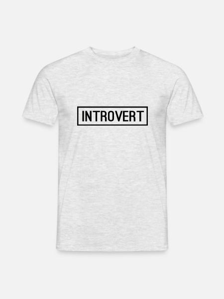 Introvert Box black - Männer T-Shirt - Grau meliert