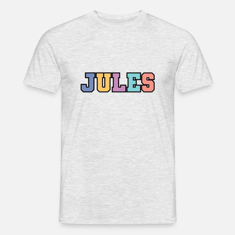 Name - Jules - Männer T-Shirt - Grau meliert