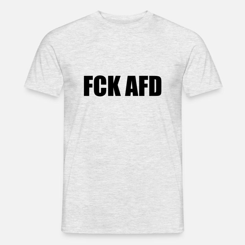 FUCK AFD - Männer T-Shirt - Grau meliert