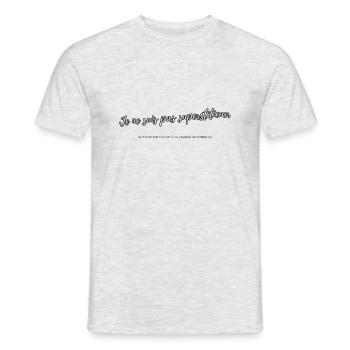 Abergläubisch - Männer T-Shirt - Grau meliert - Vorne - AI Model Male 178 dark (178cm)