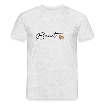 Braut - Männer T-Shirt - Grau meliert - Vorne - AI Model Male 178 dark (178cm)