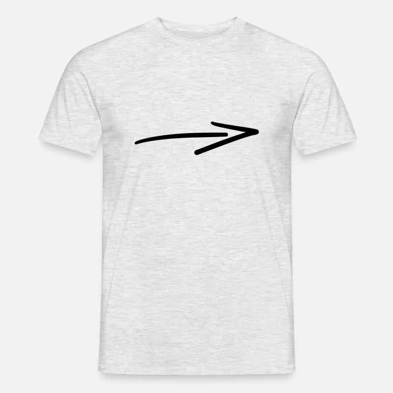 Pfeil Symbol 16 Zeichenfläche 16 - Männer T-Shirt - Grau meliert