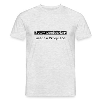 Badge Charpentier Chemises pour bébés et tout-petits - T-shirt homme - gris chiné - Devant - AI Model Male 178 dark (178cm)