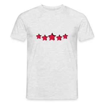 sterne - Männer T-Shirt - Grau meliert - Vorne - AI Model Male 178 dark (178cm)