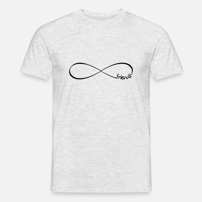 amici Infinity - amici Amicizia Simbolo - T-shirt uomo - grigio melange