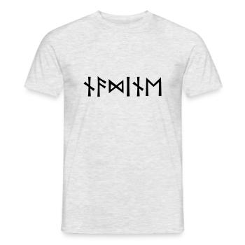 Nom - Nadine - en runes - T-shirt homme - gris chiné - Devant - AI Model Male 178 dark (178cm)