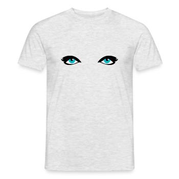 blue eyes - Men's T-Shirt - heather grey - Front - AI Model Male 178 dark (178cm)