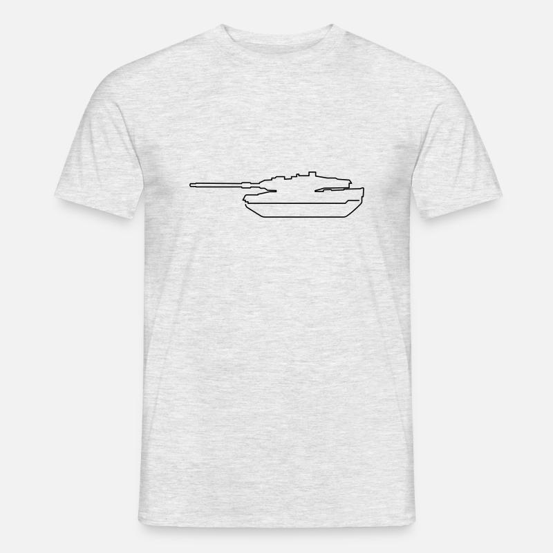 Panzer Leopard Heer - Männer T-Shirt - Grau meliert