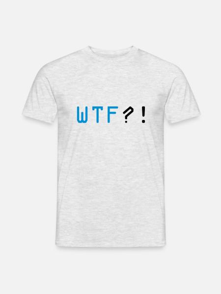 wtf - Männer T-Shirt - Grau meliert