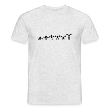 Reißen horizontal - Männer T-Shirt - Grau meliert - Vorne - AI Model Male 178 dark (178cm)