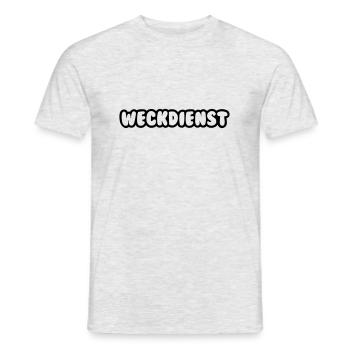 Weckdienst für Frühaufsteher - Männer T-Shirt - Grau meliert - Vorne - AI Model Male 178 dark (178cm)