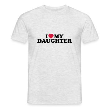 I love my daughter - Männer T-Shirt - Grau meliert - Vorne - AI Model Male 178 dark (178cm)