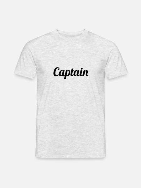 Captain - Männer T-Shirt - Grau meliert