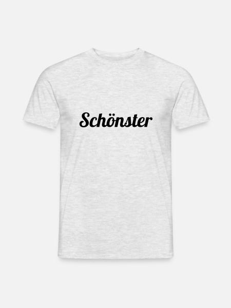 Schönster - Männer T-Shirt - Grau meliert