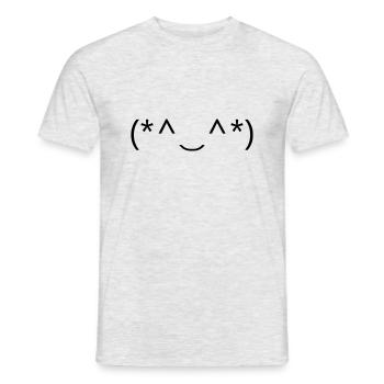 Beam with happiness! ✨ - Men's T-Shirt - heather grey - Front - AI Model Male 178 dark (178cm)