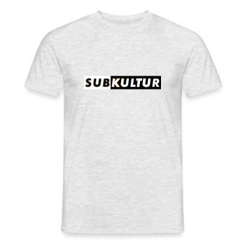 Subkultur Bass Outline - Männer T-Shirt - Grau meliert - Vorne - AI Model Male 178 dark (178cm)
