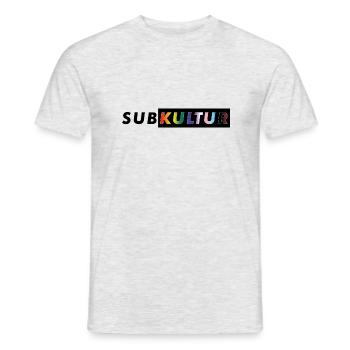 SUBKULTUR CSD - Männer T-Shirt - Grau meliert - Vorne - AI Model Male 178 dark (178cm)
