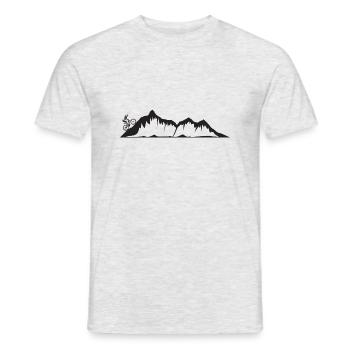 MTB MOUNTAINBIKE BERG - Männer T-Shirt - Grau meliert - Vorne - AI Model Male 178 dark (178cm)