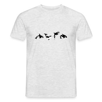 Orca Positions - Gift Idea - Men's T-Shirt - heather grey - Front - AI Model Male 178 dark (178cm)