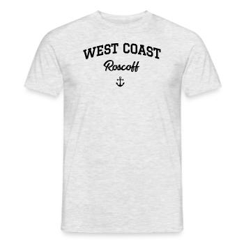 WEST COAST Roscoff anchor - Men's T-Shirt - heather grey - Front - AI Model Male 178 dark (178cm)